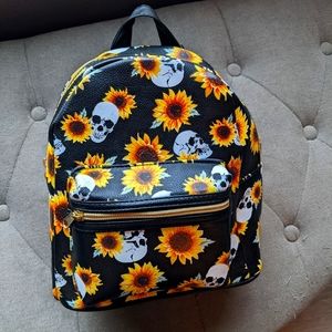 Mini Backpack Sunflower Skulls